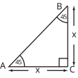 A diagram of a right-angled triangle labeled with side lengths and angles.